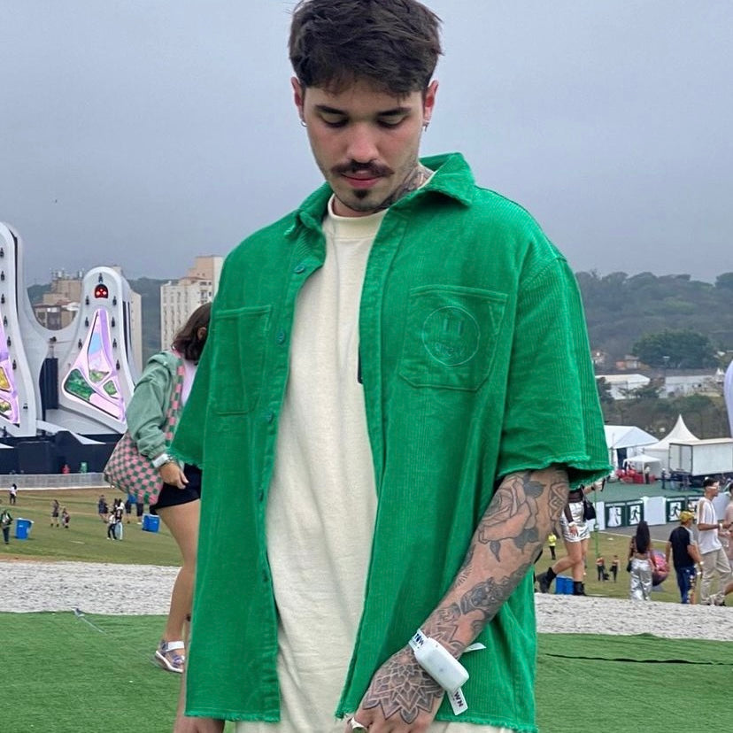 Camisa Drew House Corduroy ss Shirt "Verde"