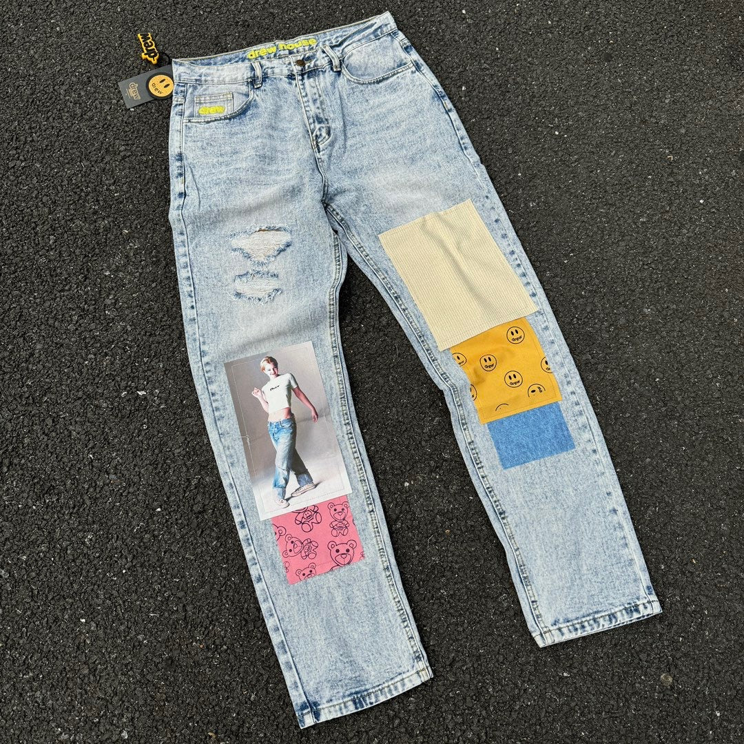 Calça Drew House Streetwear Jeans Claro