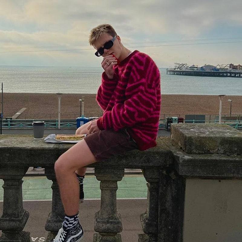 Suéter Listrado Drew "Smile Face"