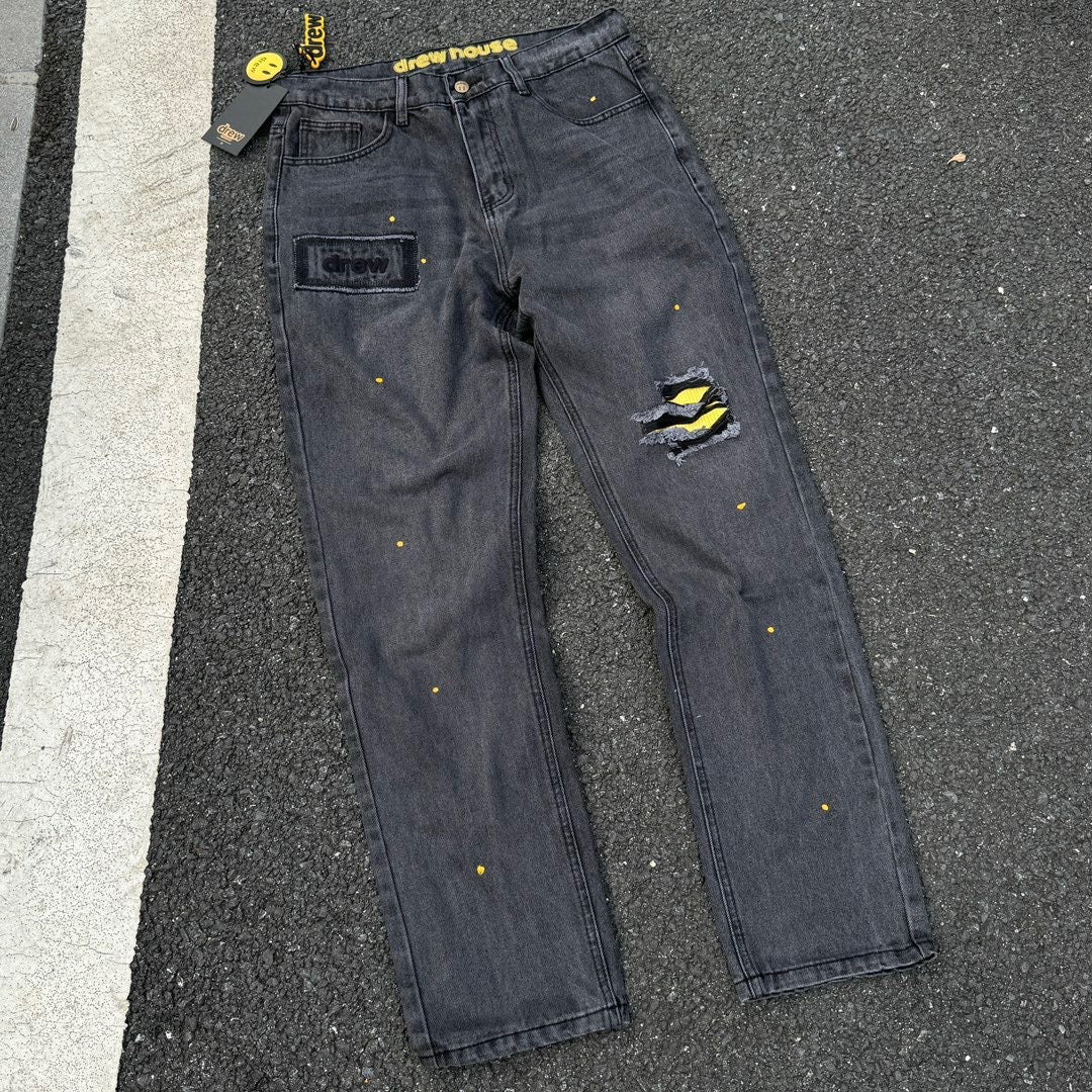 Calça Drew House Jeans Escuro Rasgada