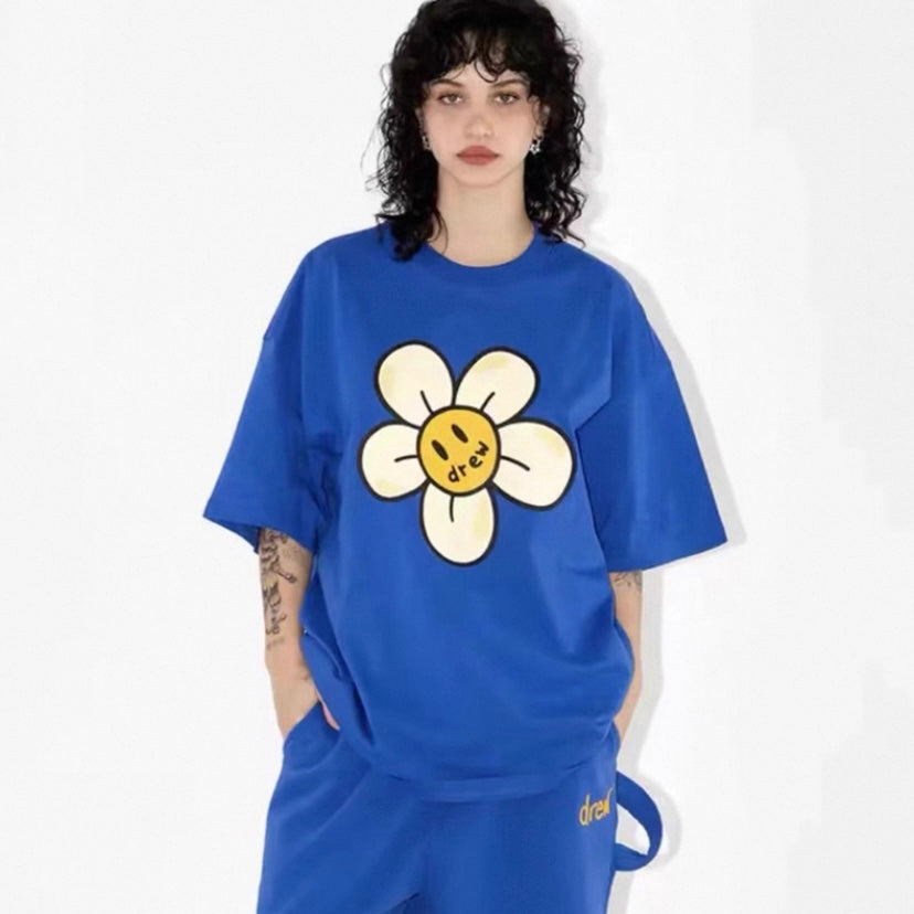 Camiseta Drew House Smiling Flower "Azul"