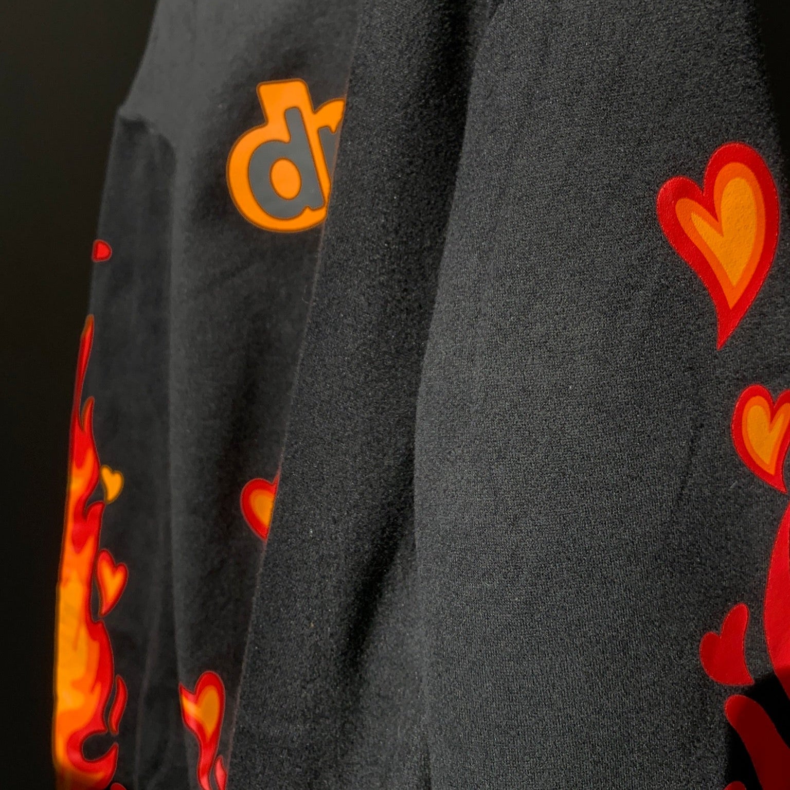 Moletom Drew House "Heart in Flame" Black - PRONTA ENTREGA