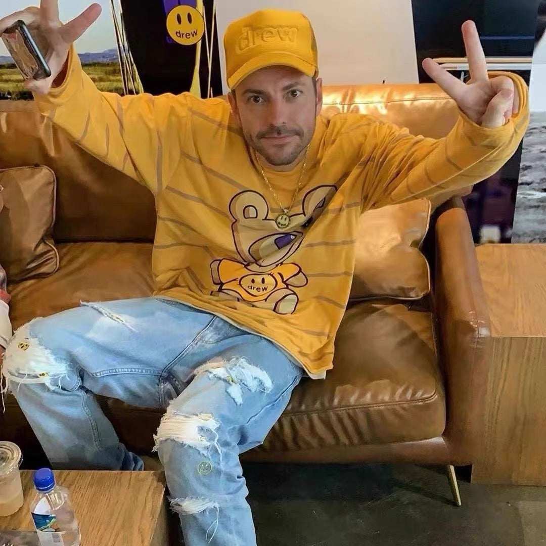 Calça Drew House Jeans Claro Rasgada