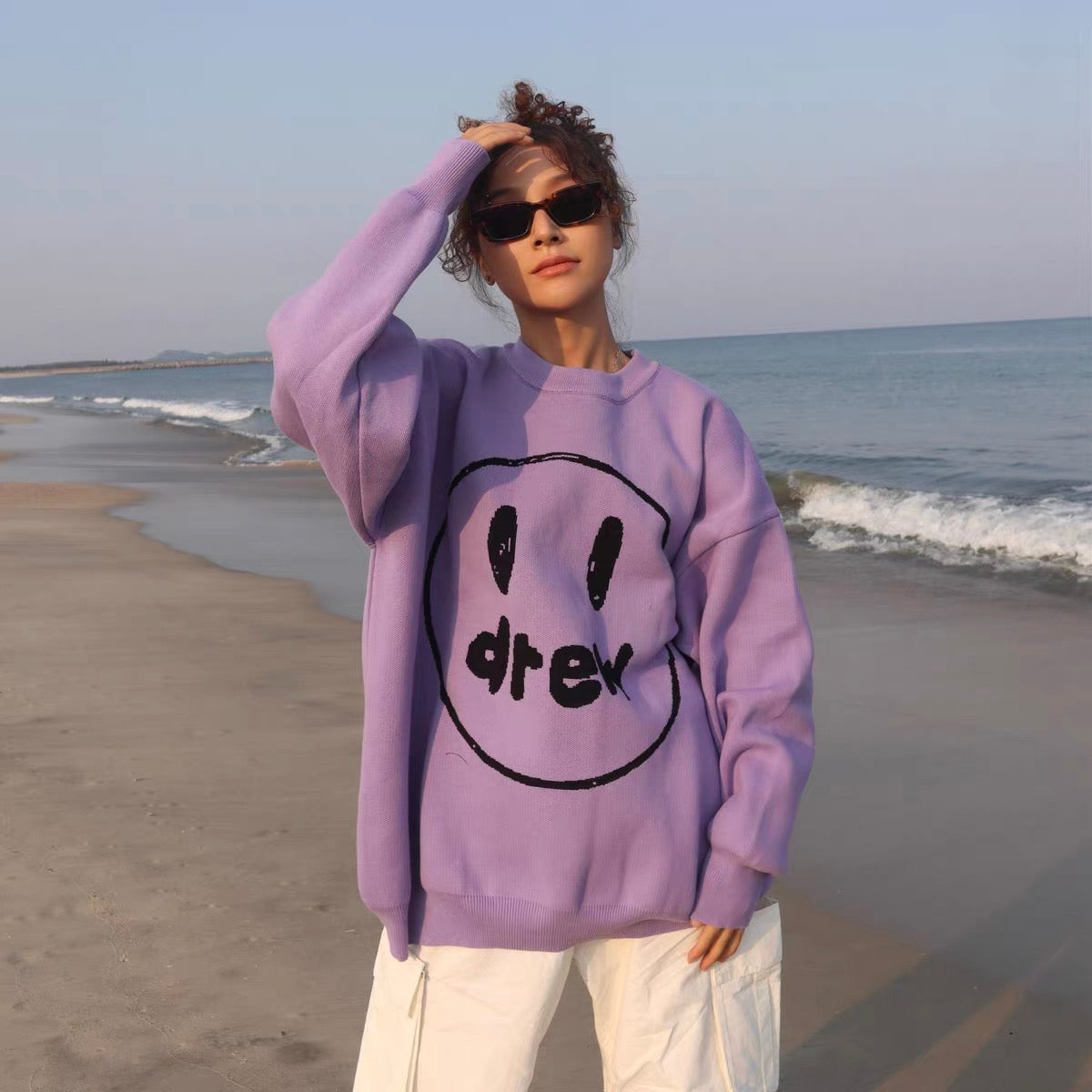 Suéter Drew House Mascot Vazado "Lilás"