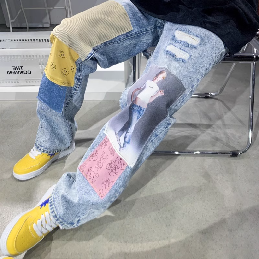 Calça Drew House Streetwear Jeans Claro