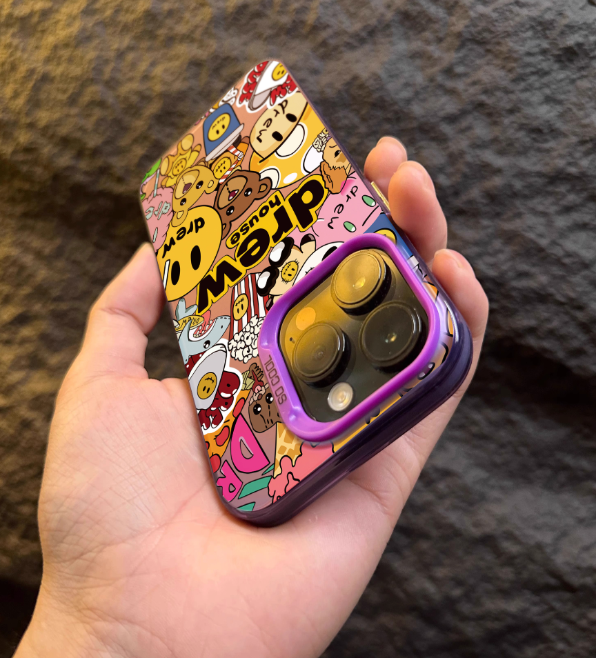 Iphone Case Stickers Drew "Lilás" - PRONTA ENTREGA