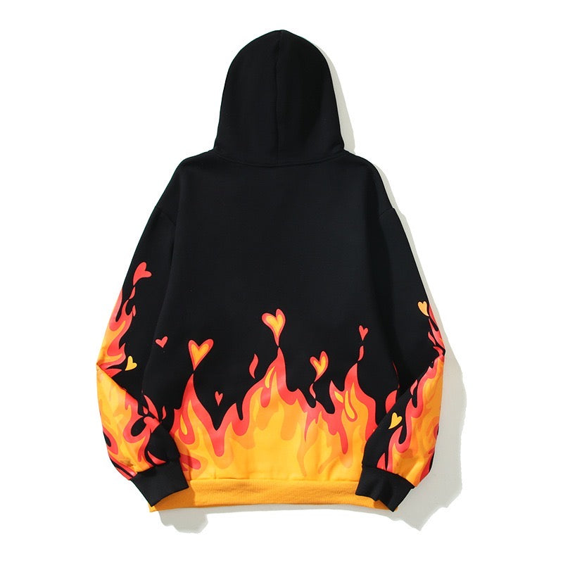 Moletom Drew House "Heart in Flame" Black - PRONTA ENTREGA