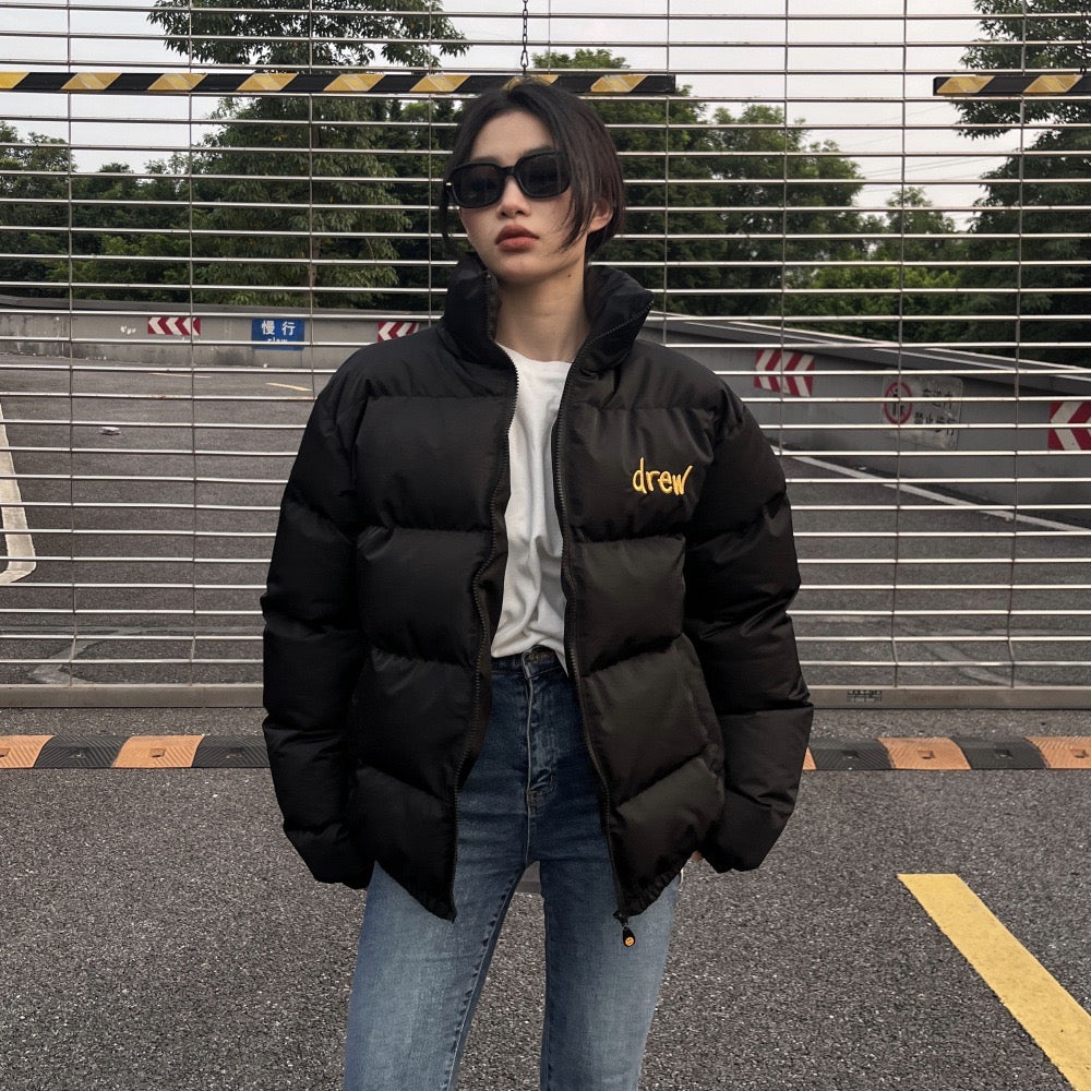 Jaqueta Puffer Logo Drew "Preta"