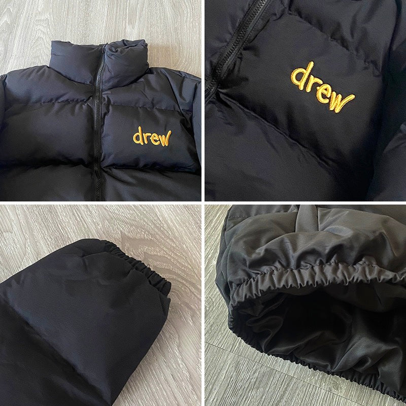 Jaqueta Puffer Logo Drew "Preta"