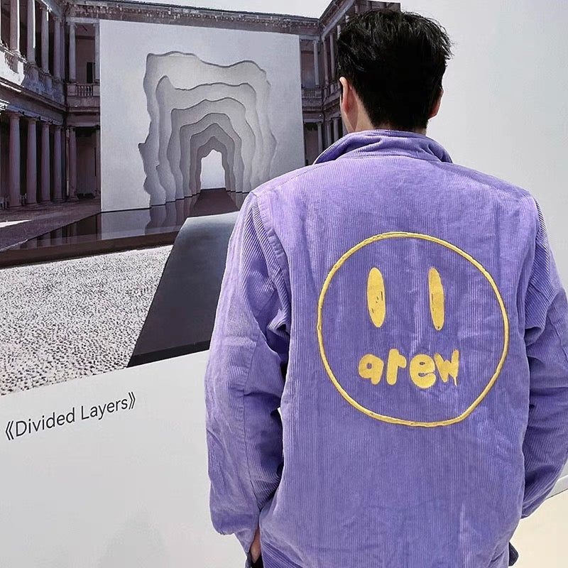 Jaqueta Canelada de Camurça "Lilás" Drew House