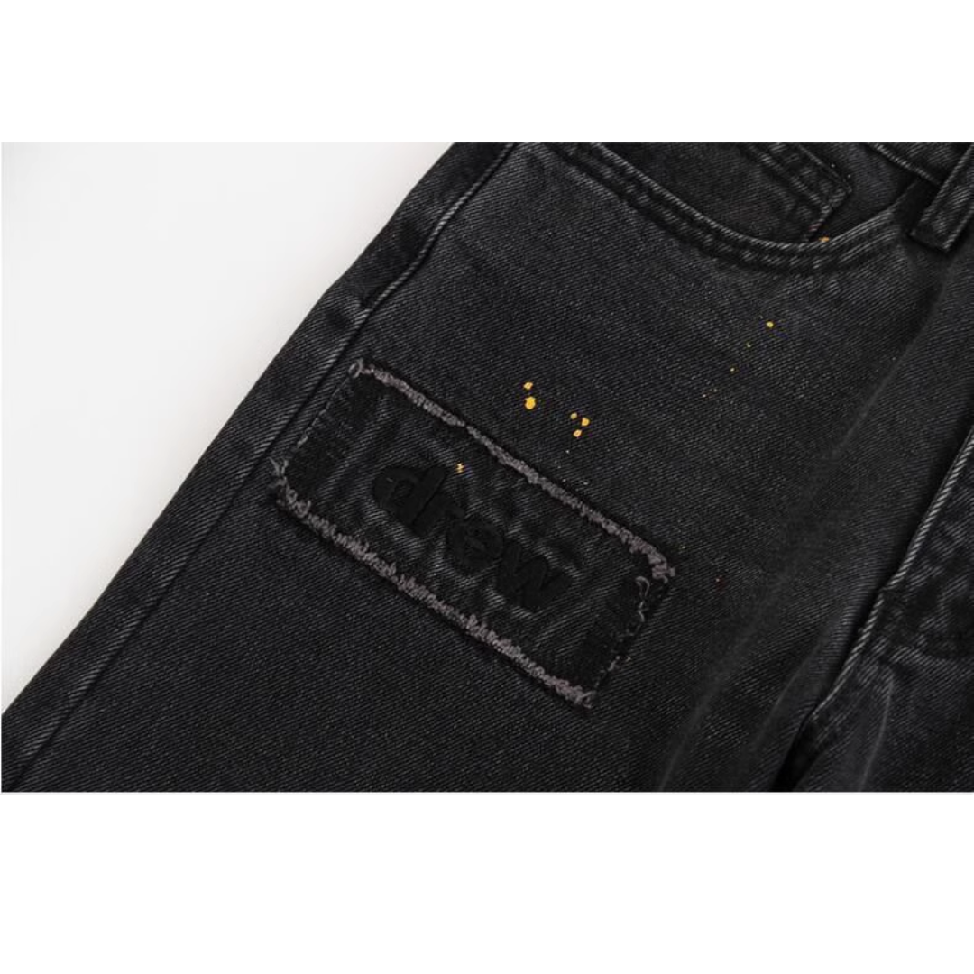 Calça Drew House Jeans Escuro Rasgada