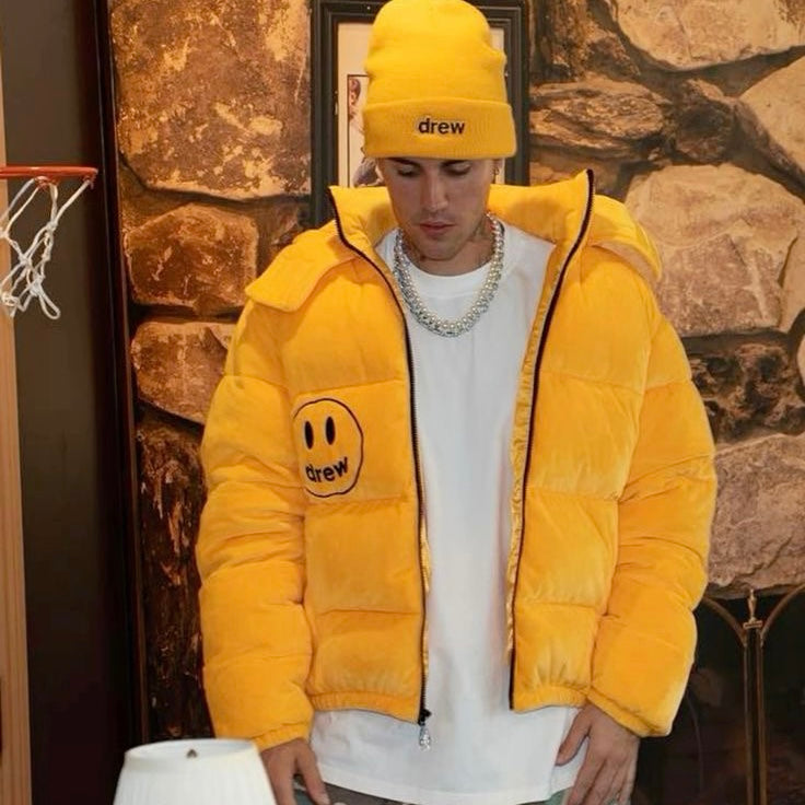 Jaqueta Puffer Hooded "Amarelo" Drew House