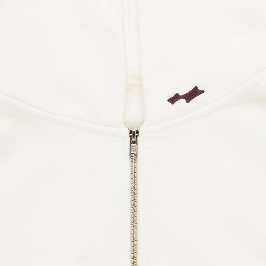 Moletom SKYLRK Knit Zip Hoodie Natural No Dye