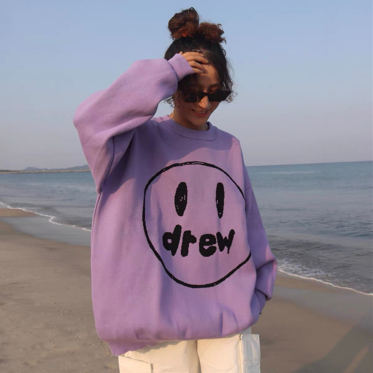 Suéter Drew House Mascot Vazado "Lilás"