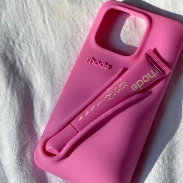 Rhode Lip Case de Hailey Bieber para Iphone - Rosa Chiclete