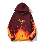 Moletom Drew House "Heart in Flame" Red Hoodie