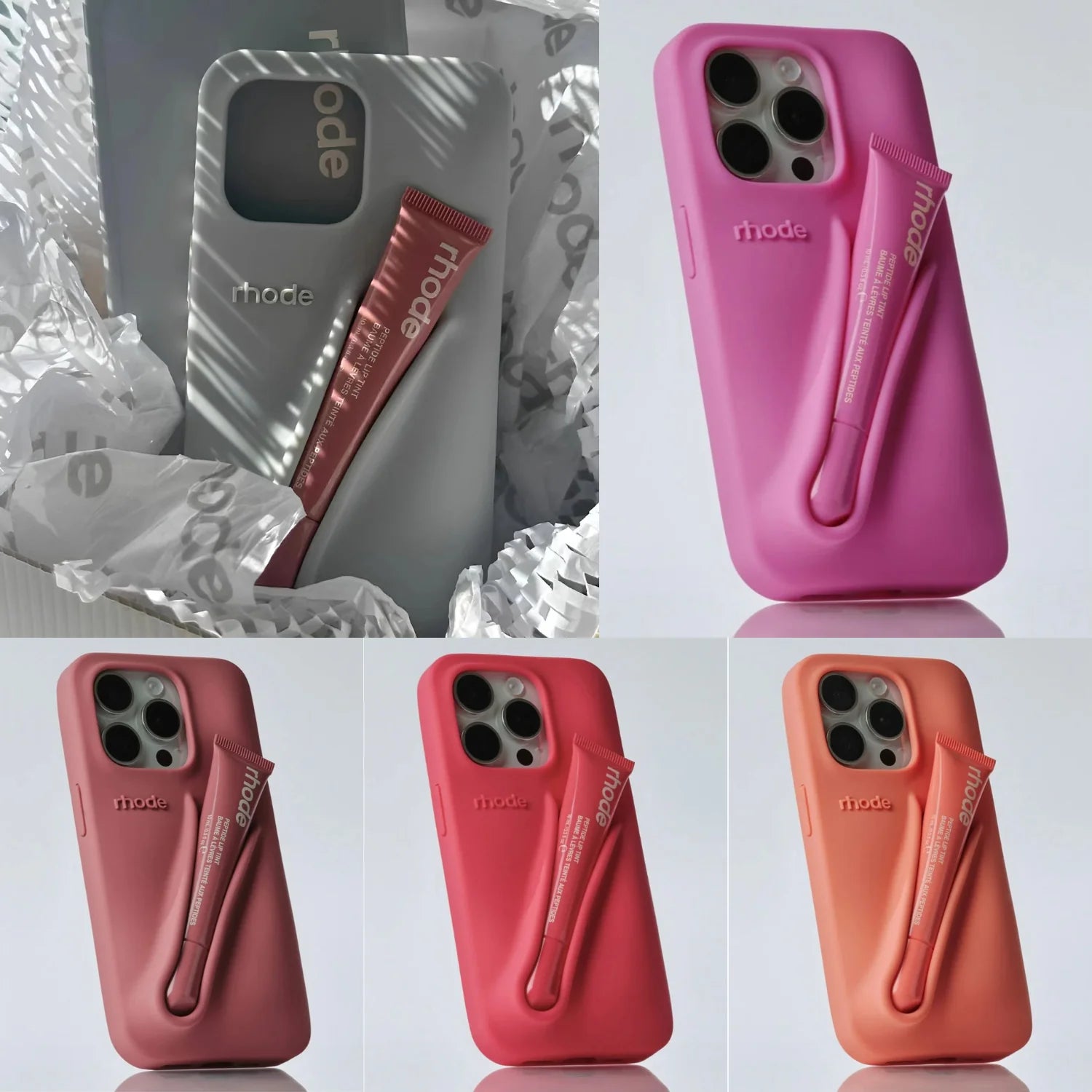Rhode Lip Case de Hailey Bieber para Iphone - Cinza