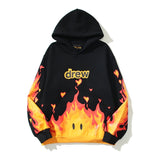 Moletom Drew House "Heart in Flame" Black