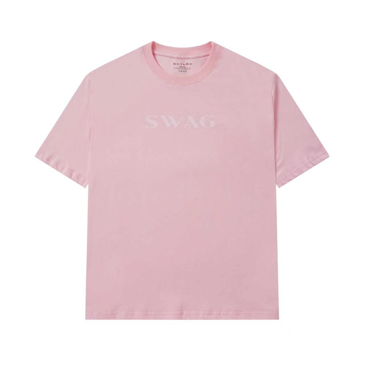 Camiseta "SWAG" SKYLRK Coachella Rosa Bebê