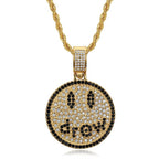 Cordão Diamante Cravejado Dourado "Smile Mascot" Drew House