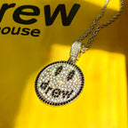 Cordão Diamante Cravejado Prata "Smile Mascot" Drew House