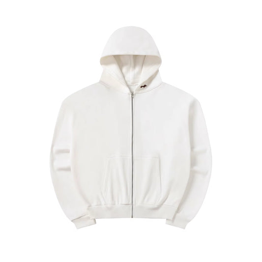 SKYLRK Knit Zip Hoodie Natural No Dye