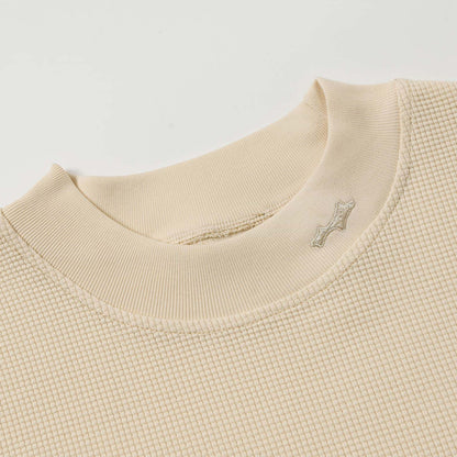Suéter SKYLRK "Waffle Mock Neck" Creme